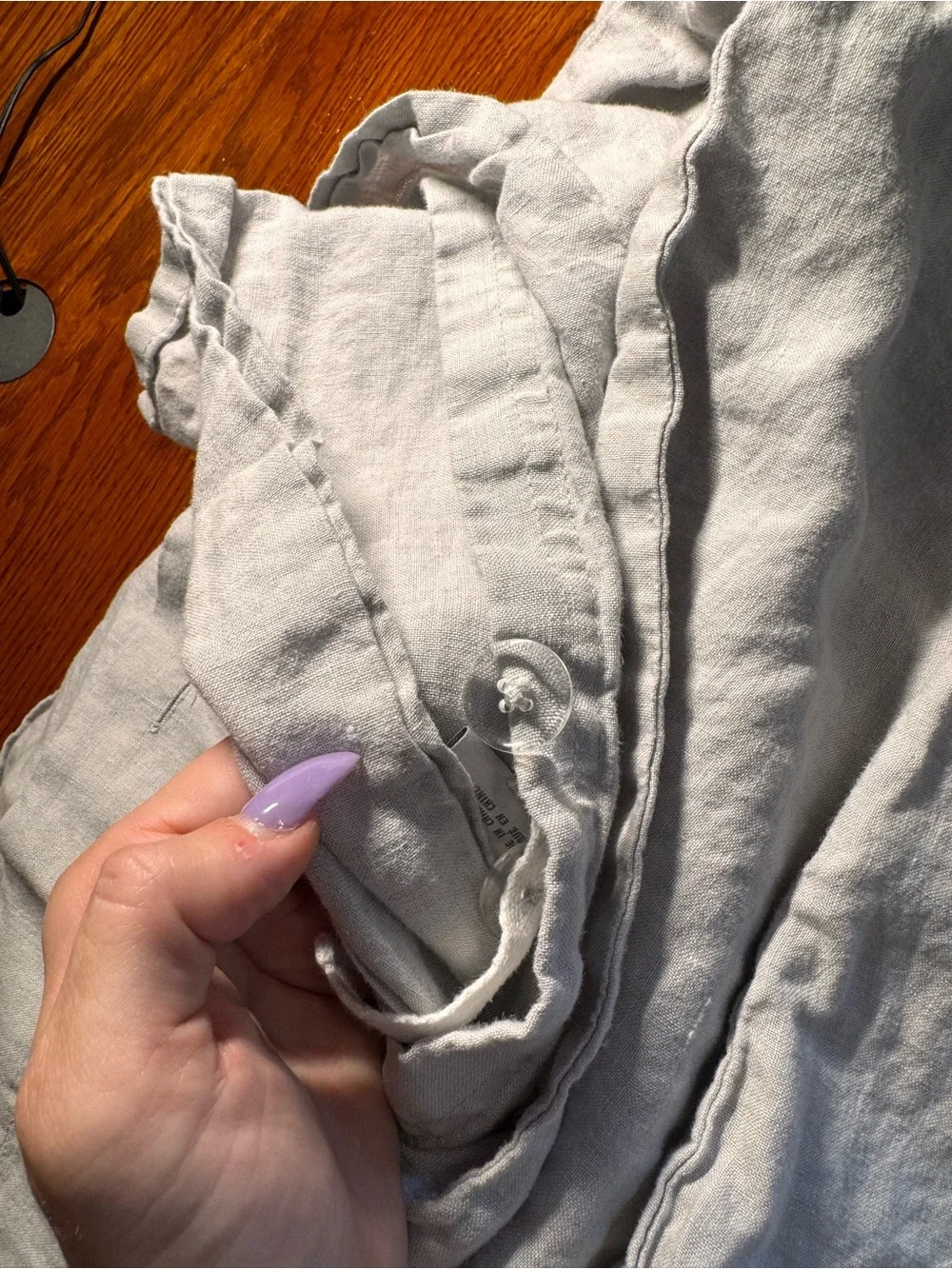 Restoration Hardware Linen Duvet Cover in Mist